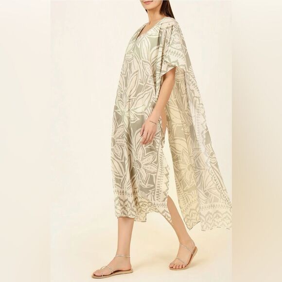 OMika Alma Poncho-Martina Agave Print- One Size - Picture 1 of 5